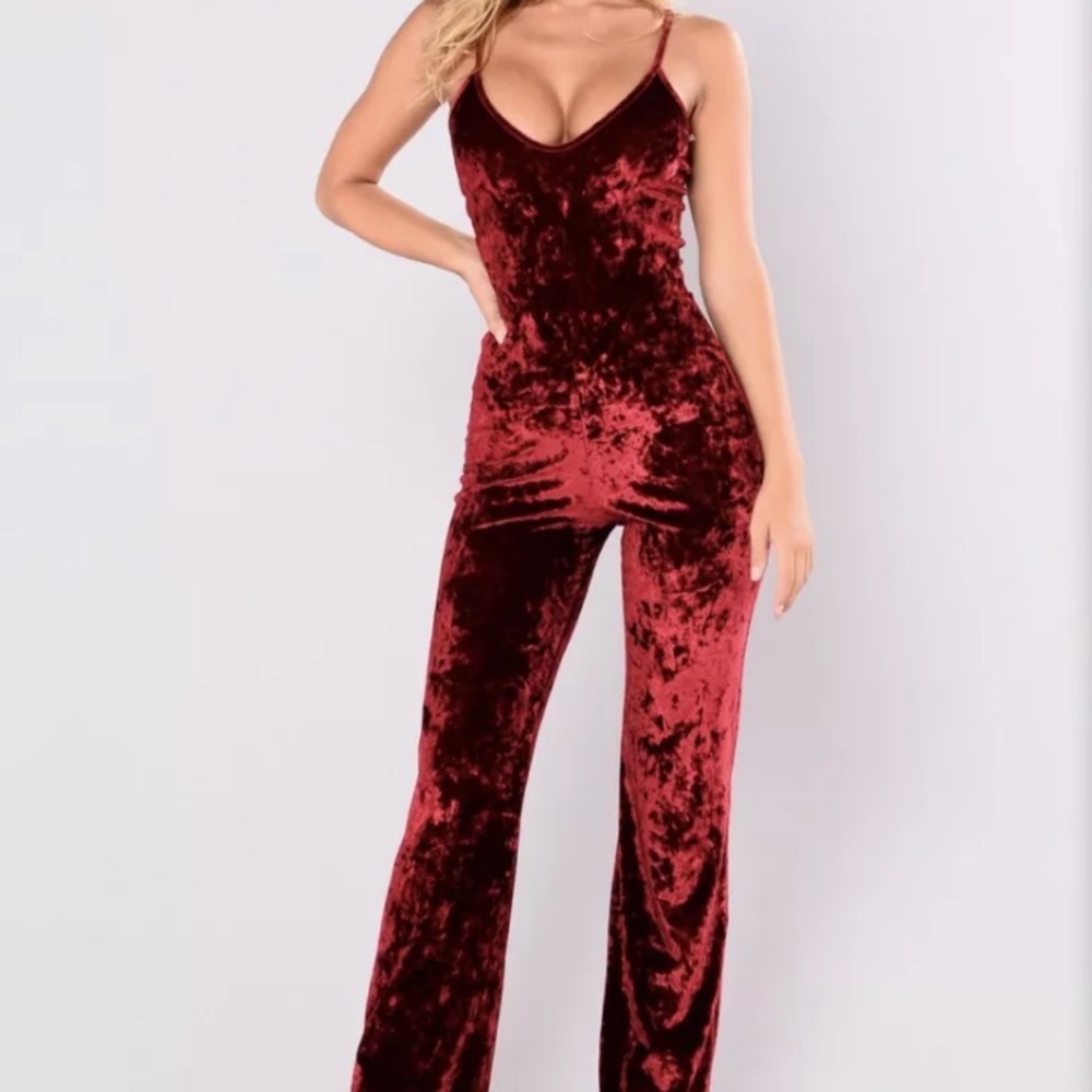 Red Velvet Jumpsuit